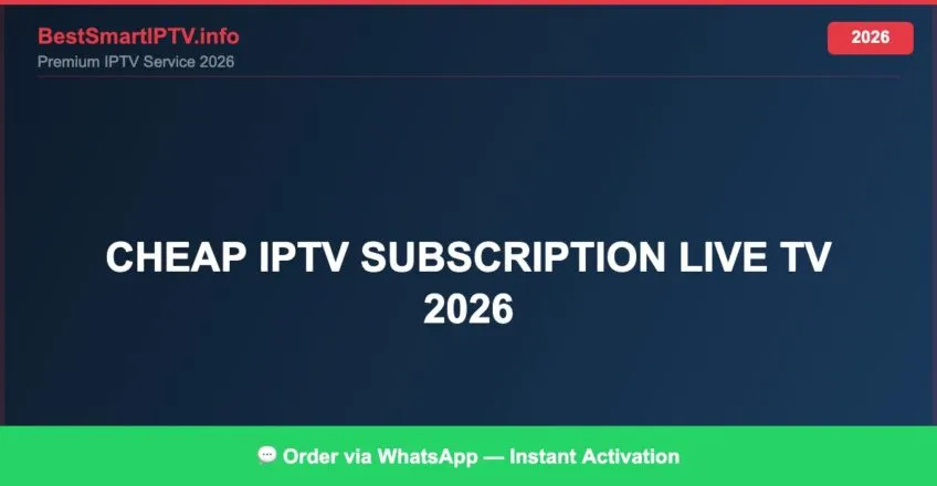 Cheap Iptv Subscription Live Tv 2026 2026