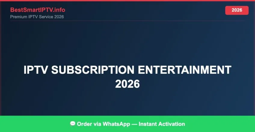 Iptv Subscription Entertainment 2026 2026