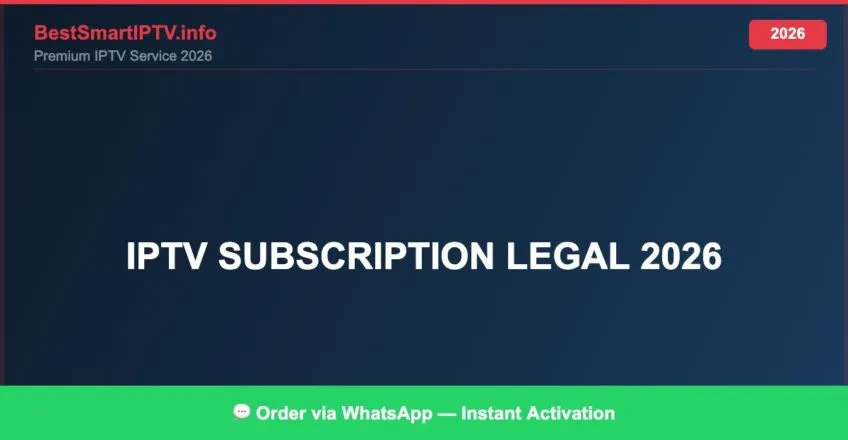 Iptv Subscription Legal 2026 2026
