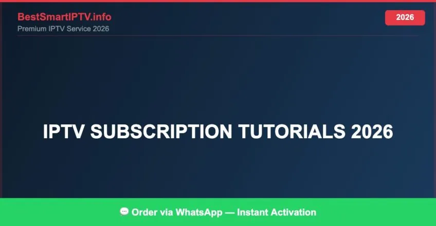 Iptv Subscription Tutorials 2026 2026